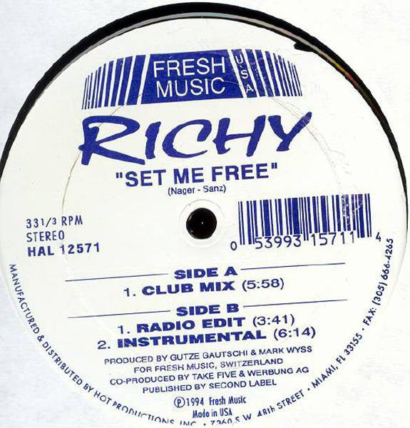 Richy – Set Me Free 12"