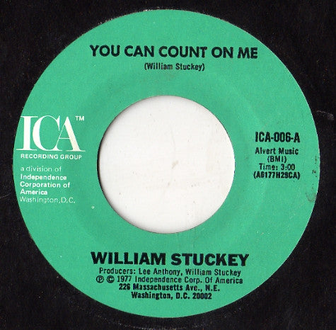 William Stuckey – You Can Count On Me / Disco Fly 7"