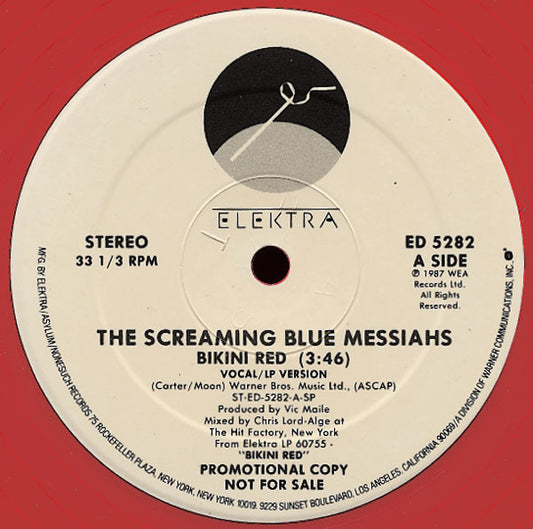 The Screaming Blue Messiahs – Bikini Red (Transparent Red) 12"
