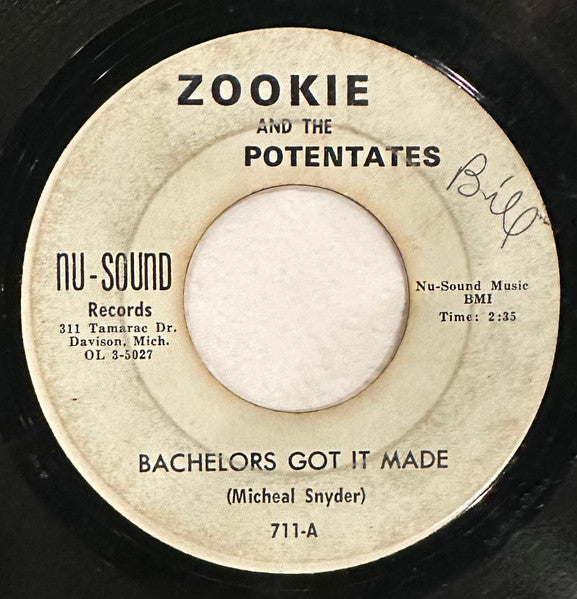 Zookie And The Potentates – Bachelors Got It Made / Telephony 7"