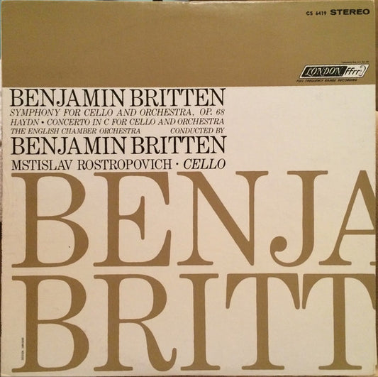 Benjamin Britten - Symphony for Cello and Orchestra, OP. 68 LP
