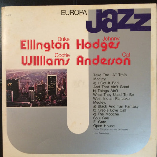 Duke Ellington, Cat Anderson, Cootie Williams, Johnny Hodges – Europa Jazz #12 LP
