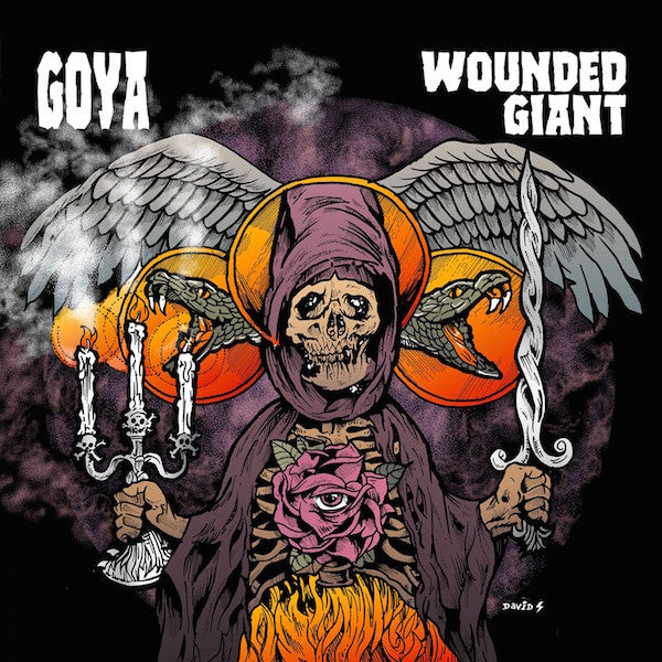 Goya / Wounded Giant ‎– Goya / Wounded Giant (Clear With Black And Purple Splatter) 12"