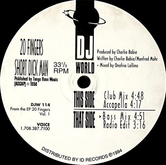 20 Fingers – Short Dick Man 12"