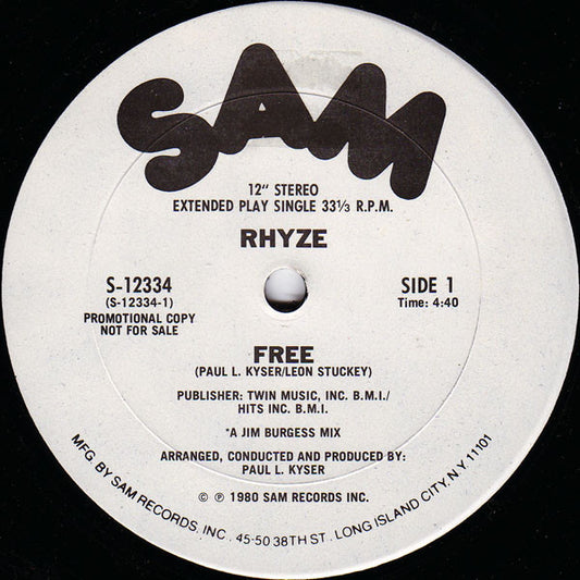 Rhyze – Free 12"