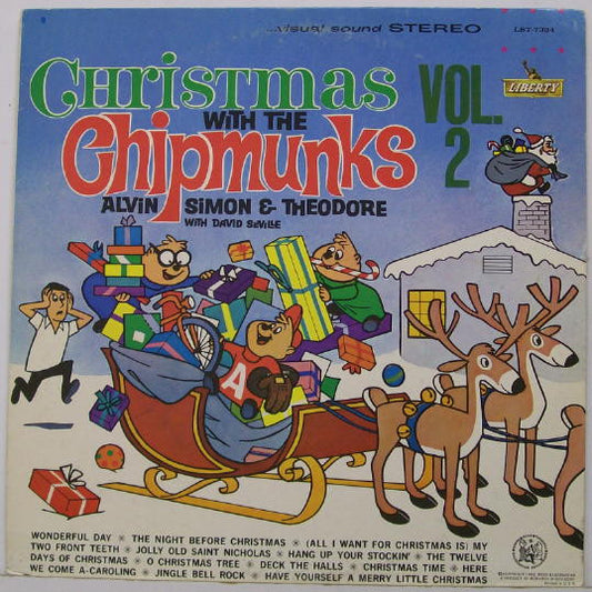 The Chipmunks : Alvin, Simon & Theodore With David Seville – Christmas With The Chipmunks Vol. 2 LP