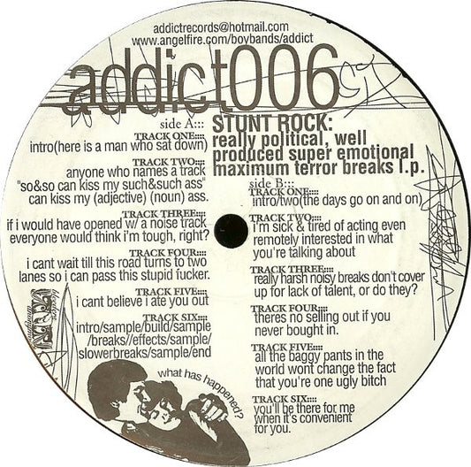 Stunt Rock – Really Political, Well Produced Super Emotional Maximum Terror Breaks L.P. 12"