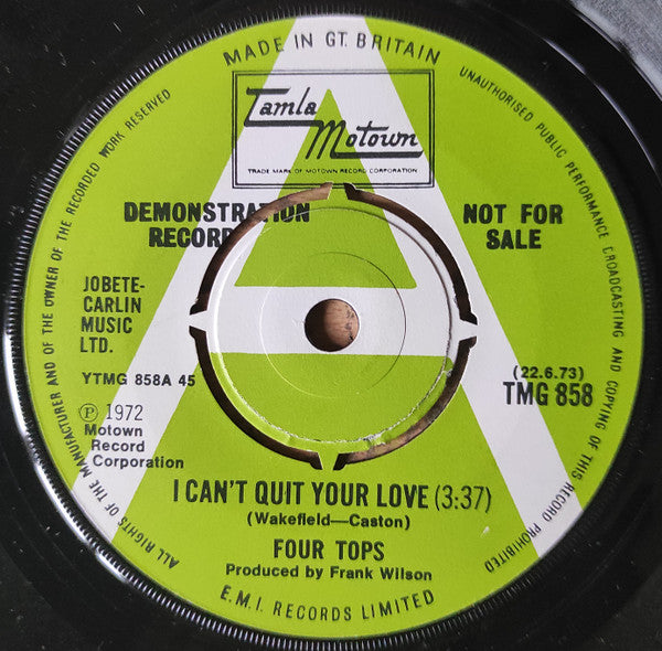 Four Tops – I Can't Quit Your Love (Promo) 7"