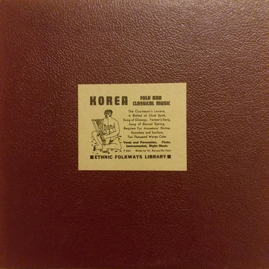 Various – Folk And Classical Music Of Korea LP