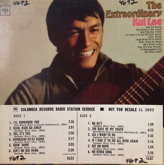Kui Lee – The Extraordinary Kui Lee LP