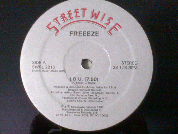 Freeeze – I.O.U. 12"