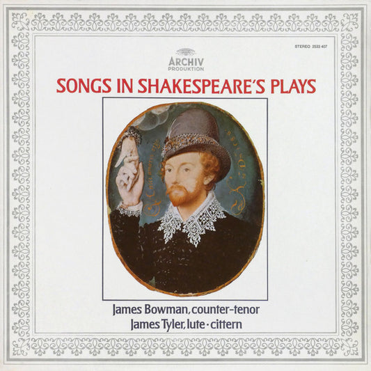 James Bowman, James Tyler – Songs In Shakespeare's Plays LP