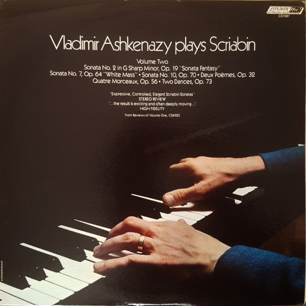 Scriabin – Vladimir Ashkenazy Plays Scriabin Volume Two LP
