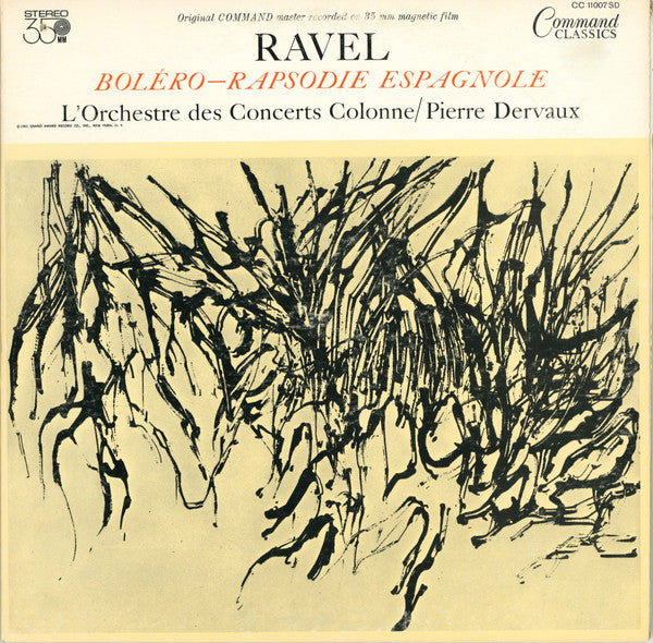 Ravel, L'Orchestre Des Concerts Colonne, Pierre Dervaux – Boléro – Rapsodie Espagnole LP