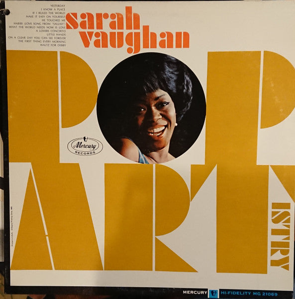 Sarah Vaughan – Pop Artistry (Mono) LP