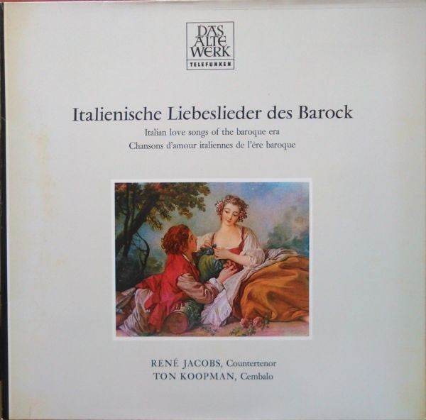 René Jacobs, Ton Koopman – Italianische Liebeslieder Des Barock LP