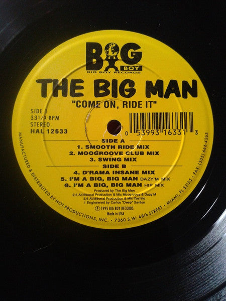 The Big Man ‎– Come On, Ride It 12"