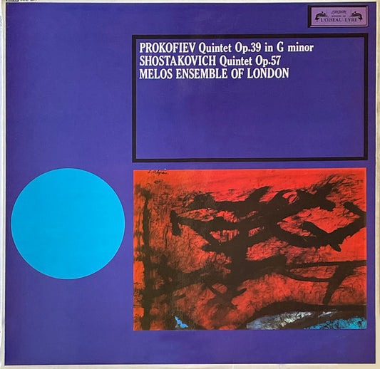 Prokofiev, Shostakovich / Melos Ensemble Of London - Quintet, Op. 39 In G Minor LP
