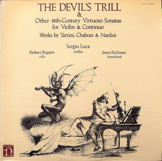 Tartini, Chabran, Nardini - The Devil's Trill & Other 18th-Century Virtuoso Sonatas For Violin & Continuo LP