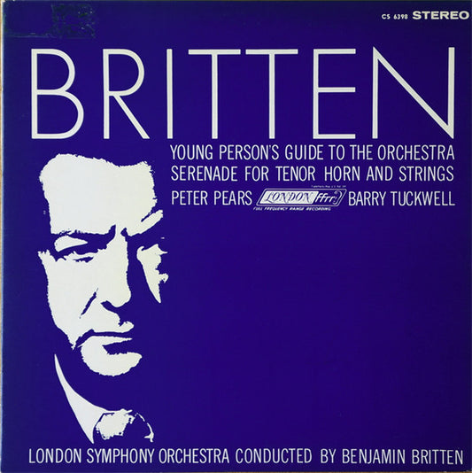 Britten, Peter Pears, Barry Tuckwell, London Symphony Orchestra Conducted By Benjamin Britten – Young Person's Guide To The Orchestra / Serenade For Tenor Horn And Strings LP