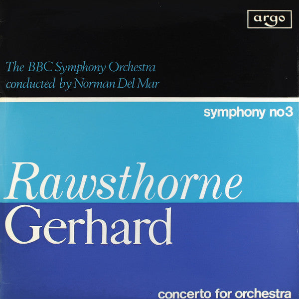 Rawsthorne / Gerhard – Symphony No 3 / Concerto For Orchestra LP