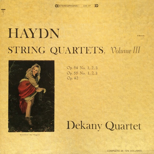Haydn, Dekany Quartet – String Quartets, Volume III 3LP Boxset