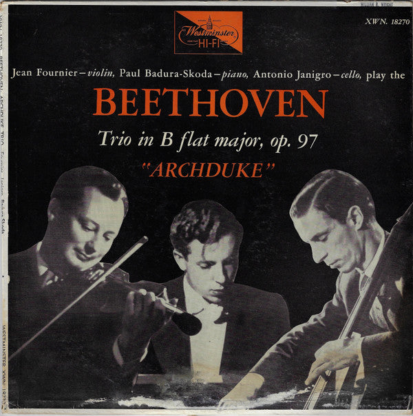 Beethoven / Fournier, Badura-Skoda, Janigro - Trio In B Flat Major, Op. 97 "Archduke" LP