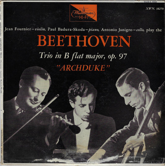 Beethoven / Fournier, Badura-Skoda, Janigro - Trio In B Flat Major, Op. 97 "Archduke" LP