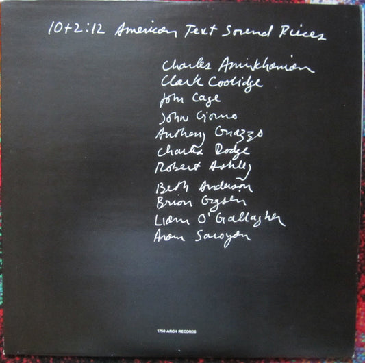 Various Artists - 10+2: 12 American Text Sound Pieces LP