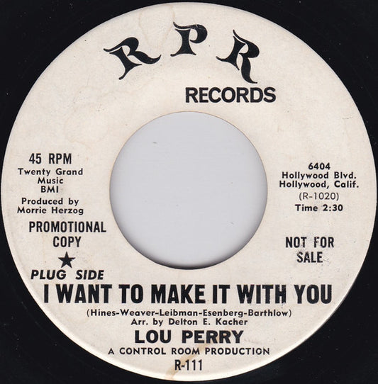 Lou Perry – I Want To Make It With You / Salesman (Promo) 7"