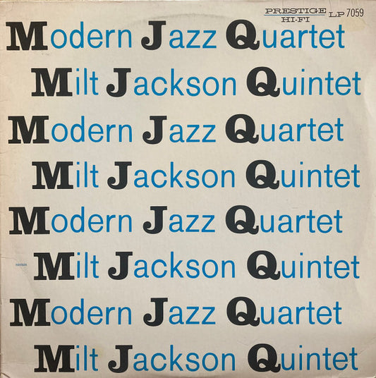 Modern Jazz Quartet / Milt Jackson Quintet ‎– MJQ (OJC press) LP