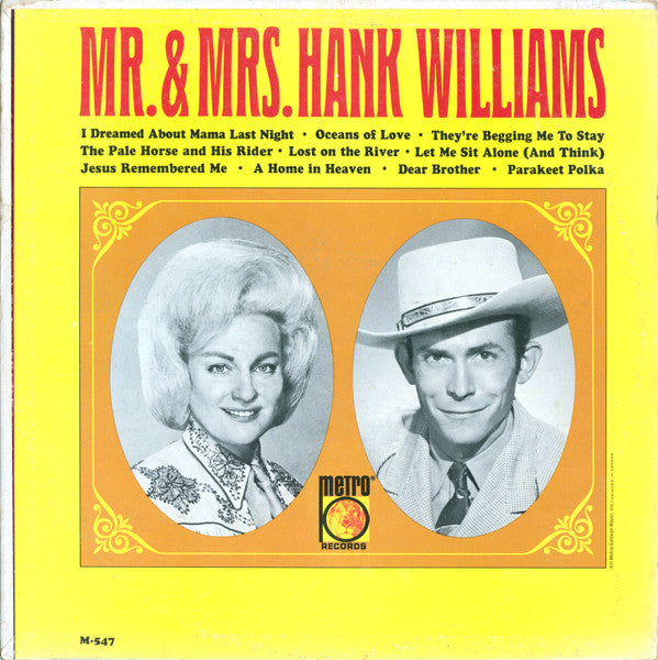 Mr. & Mrs. Hank Williams – Mr. & Mrs. Hank Williams LP