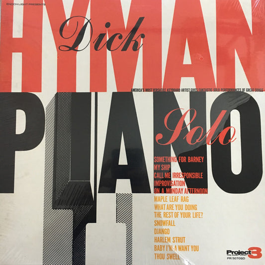 Dick Hyman - Solo Piano LP
