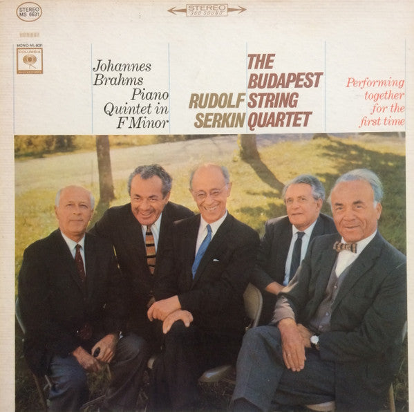 Johannes Brahms, Rudolf Serkin, The Budapest String Quartet – Piano Quintet In F Minor LP