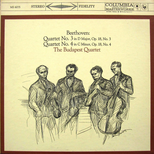 Beethoven (The Budapest Quartet) - Quartet No. 3/4 LP