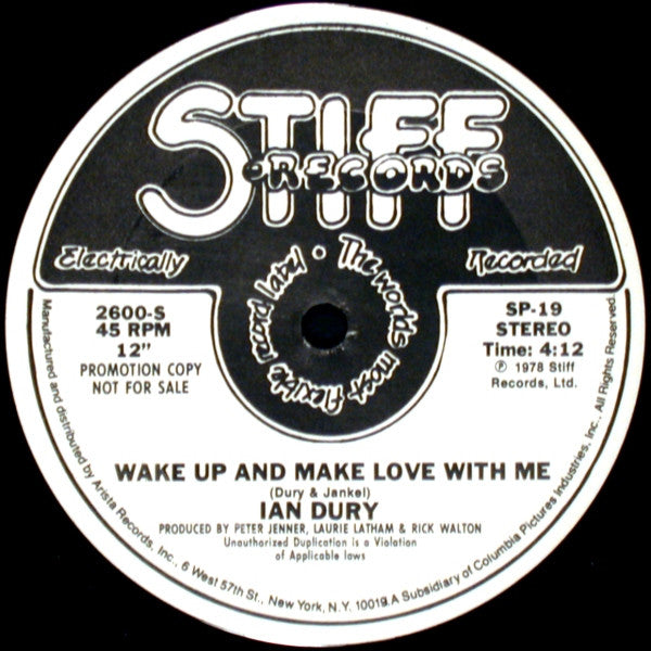 Ian Dury – Wake Up And Make Love With Me (Promo) 12"