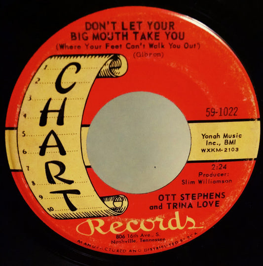 Ott Stephens & Trina Love – Don't Let Your Big Mouth Take You 7"