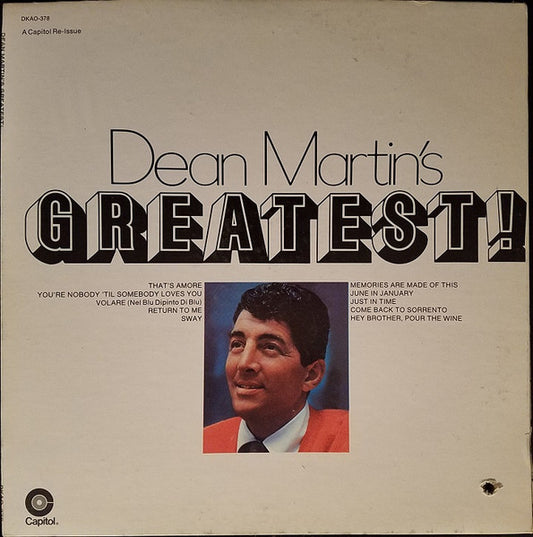 Dean Martin – Dean Martin's Greatest! LP
