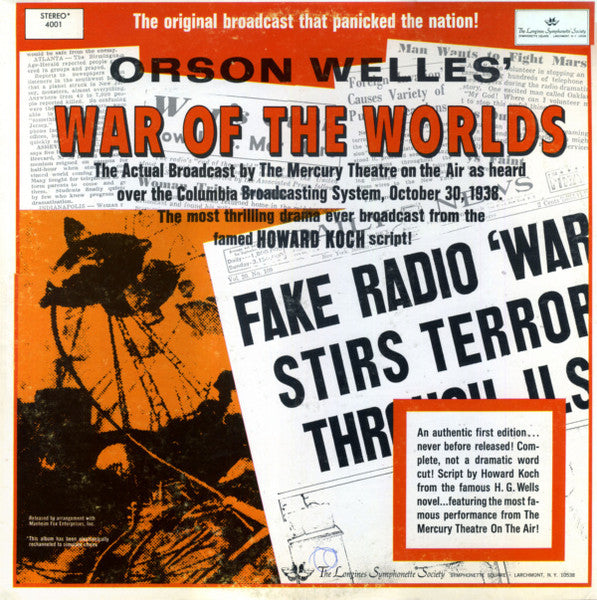 Orson Welles - War Of The Worlds 2LP