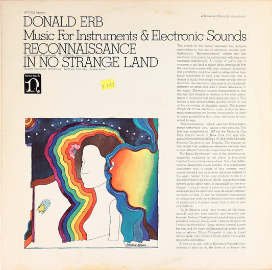 Donald Erb – Music For Instruments & Electronic Sounds LP