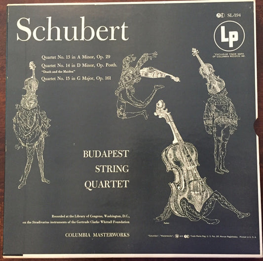 Schubert / Budapest String Quartet - Quartet Nos. 13, 14, 15 (3 LP)