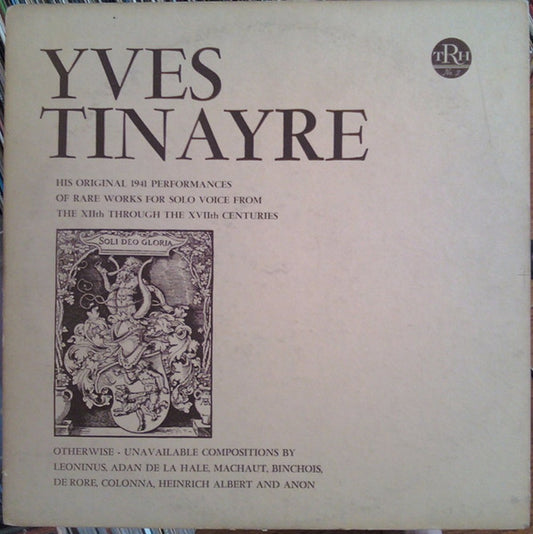 Yves Tinayre - An Yves Tinayre Recital LP
