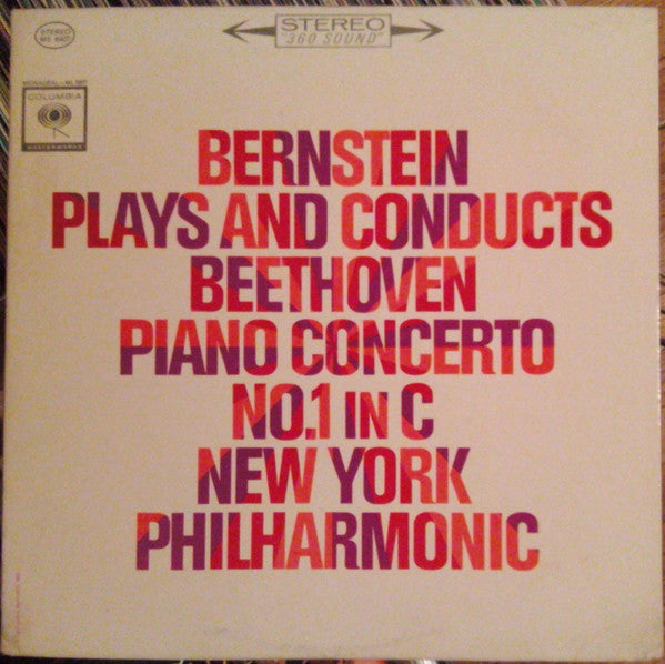 Leonard Bernstein / Beethoven / New York Philharmonic - Piano Concerto No. 1 In C LP