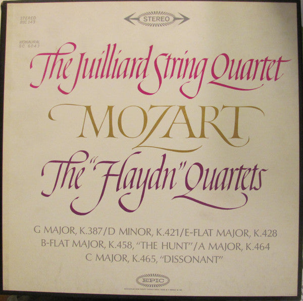 Mozart / Juilliard String Quartet - The "Haydn" Quartets 3LP
