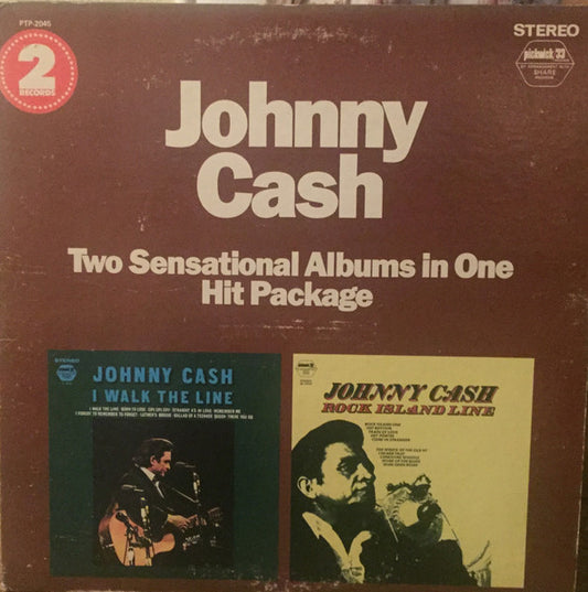 Johnny Cash - Two Sensational Albums - I Walk The Line/Rock Island Line 2LP