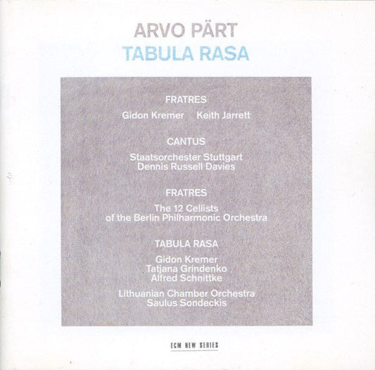 Arvo Pärt – Tabula Rasa CD