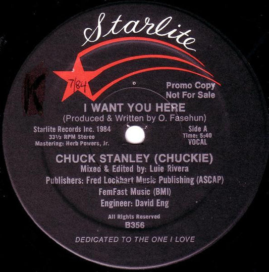 Chuck Stanley – I Want You Here 12"