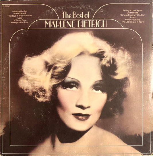 Marlene Dietrich – The Best Of Marlene Dietrich LP