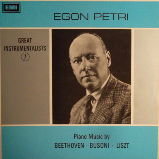 Egon Petri - Piano Music By Beethoven - Busoni - Liszt LP