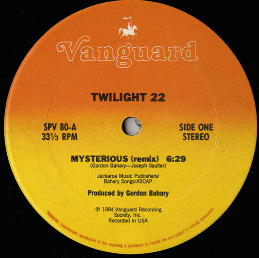 Twilight 22 – Mysterious (Remix) 12"